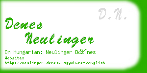 denes neulinger business card